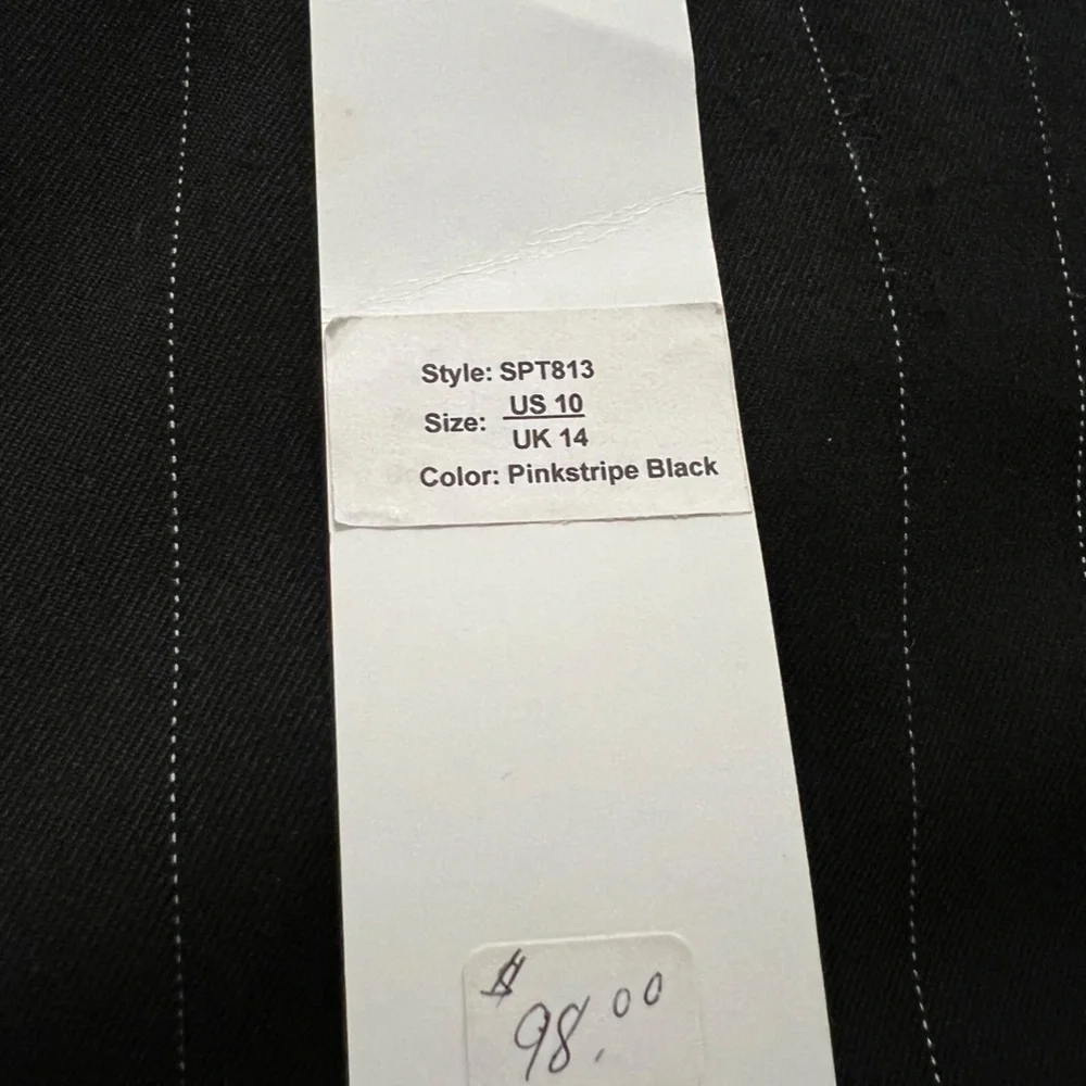 She Wears the PanTs Pin Stripe Slacks Size 10 UK 14 Tall - Picture 6 of 7